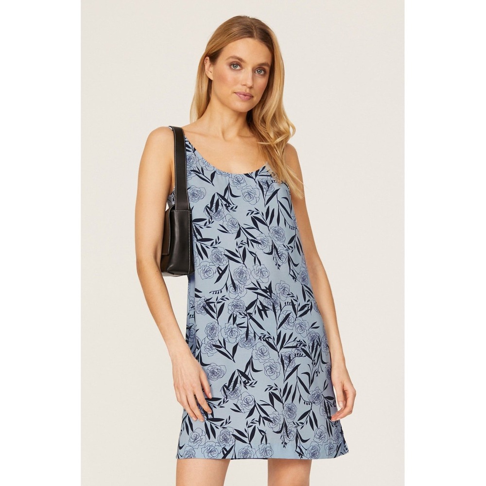 Thakoon Blue Floral Tank Dress (MSRP: $275) Size 4